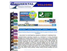 Tablet Screenshot of continentalbinder.com